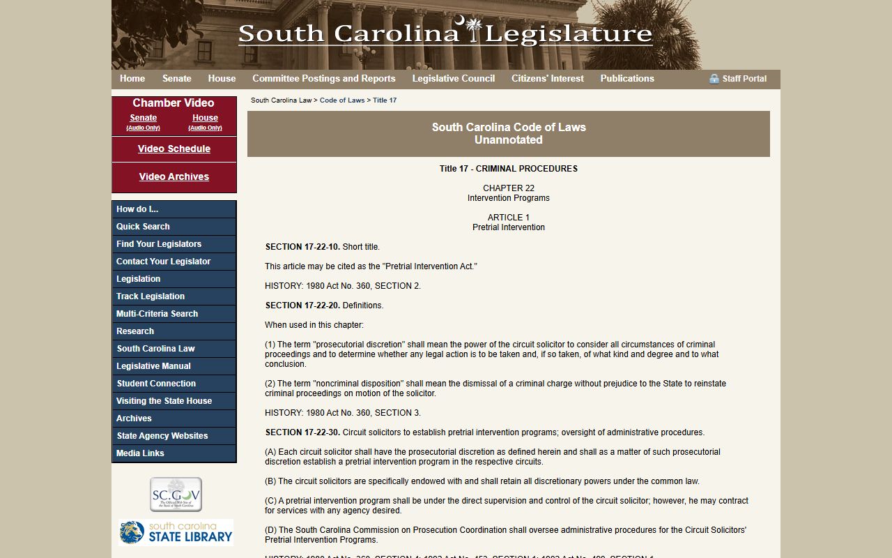 Darlington County criminal court records South Carolina expungement statutes