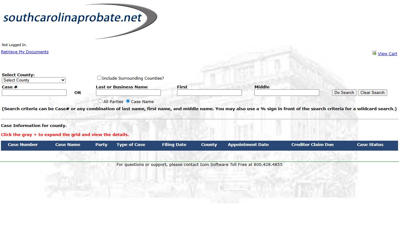 Darlington County probate records South Carolina Probate Court public search